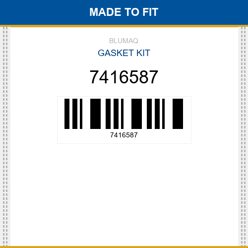 7416587 Gasket kit Made to fit for VOLVO