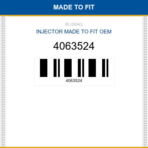 4063524 Injector Made to fit for CUMMINS