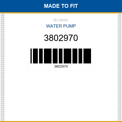 3802970 Water pump Made to fit for VOLVO