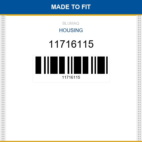 11716115 Housing Made to fit for VOLVO