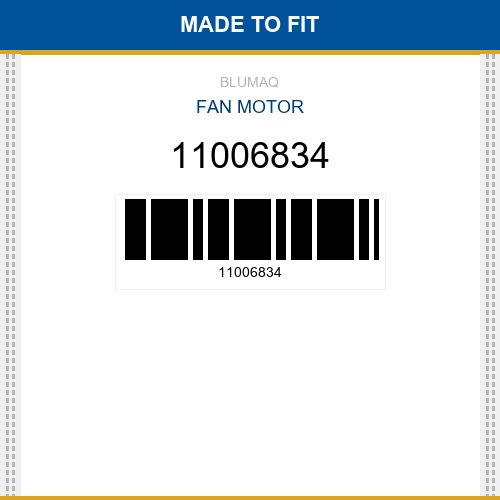 11006834 Fan motor Made to fit for VOLVO