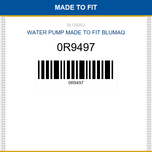 0R9497 Water pump Made to fit for CATERPILLAR