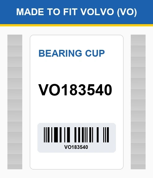 VO183540 Bearing cup Made to fit for VOLVO