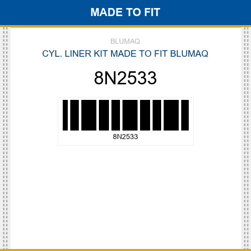 8N2533 Cyl. liner kit Made to fit