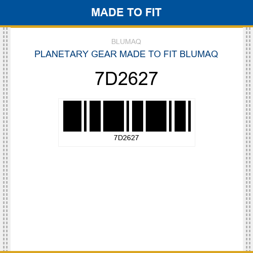 7D2627 Planetary gear Made to fit for CATERPILLAR