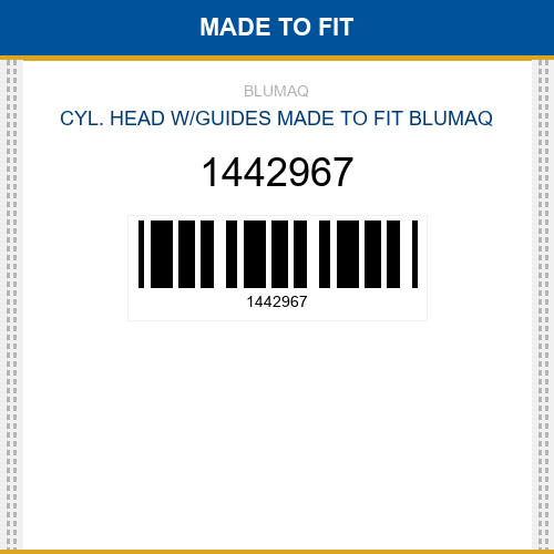 1442967 Cyl. head w/guides Made to fit