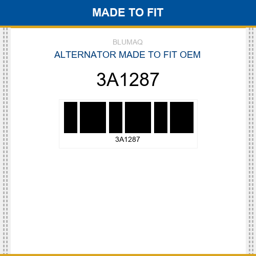 3A1287 Alternator Made to fit