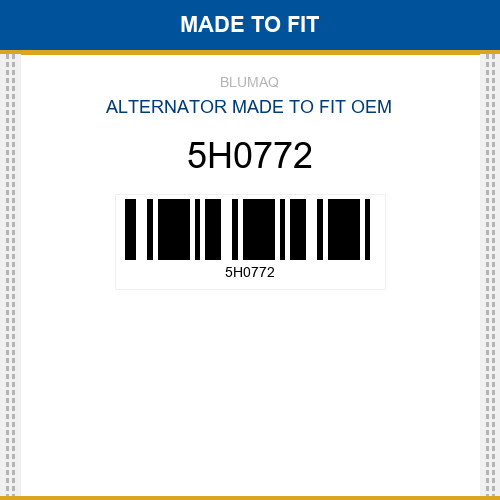 5H0772 Alternator Made to fit for CATERPILLAR