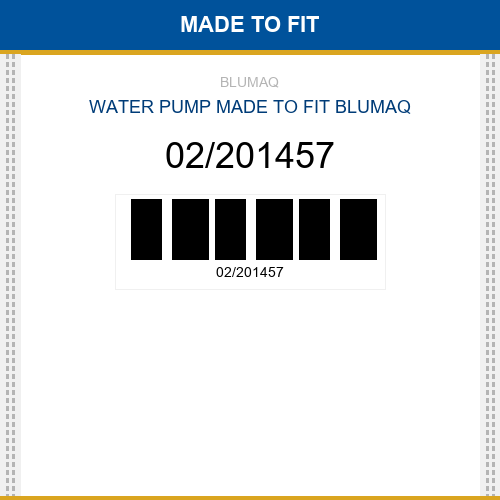 02/201457 Water pump Made to fit for JCB