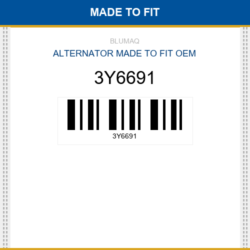 3Y6691 Alternator Made to fit for CATERPILLAR