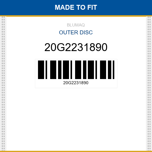 20G2231890 Outer disc Made to fit for KOMATSU