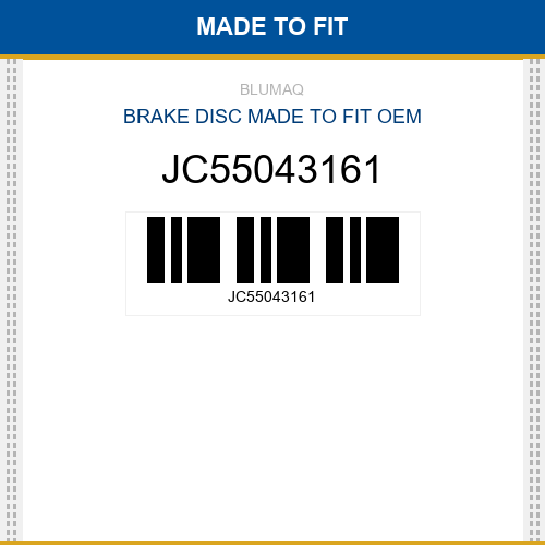 JC55043161 Brake disc Made to fit for JCB