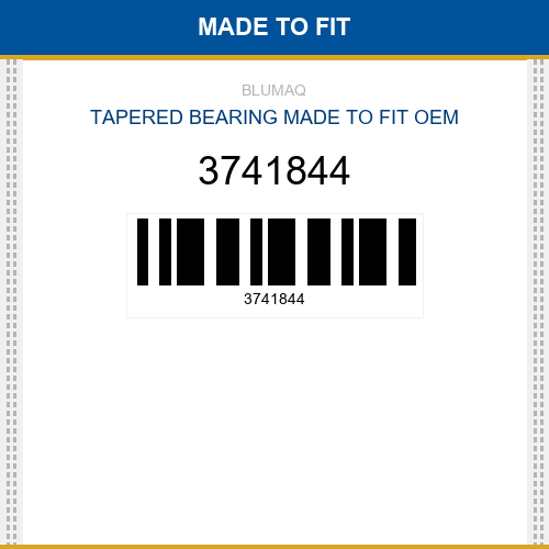 3741844 Tapered bearing Made to fit