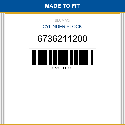 6736211200 Cylinder block Made to fit for KOMATSU