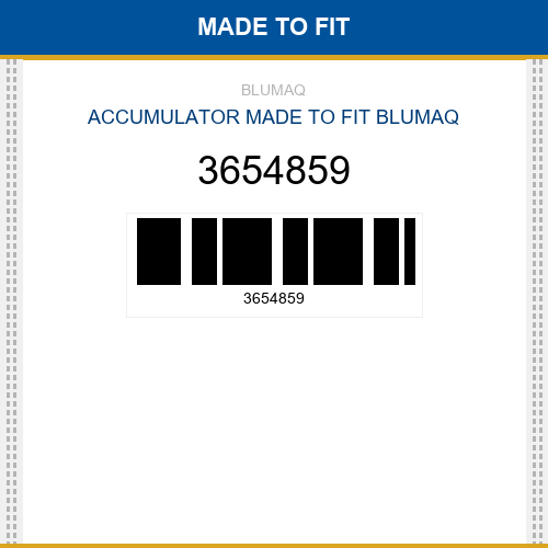 3654859 Accumulator Made to fit