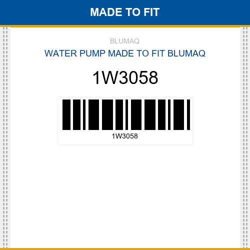 1W3058 Water pump Made to fit for CATERPILLAR