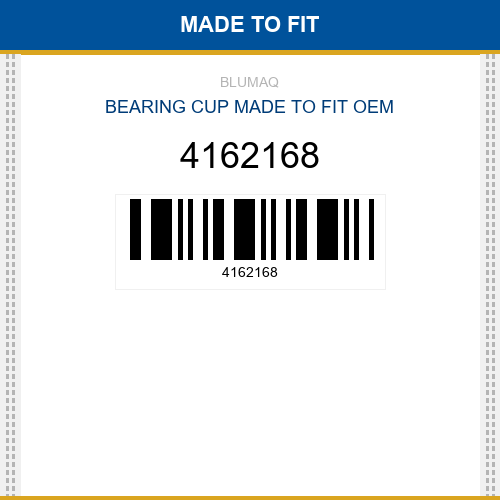 4162168 Bearing cup Made to fit for CATERPILLAR