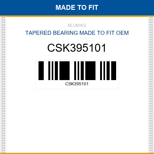 CSK395101 Tapered bearing Made to fit for CASE