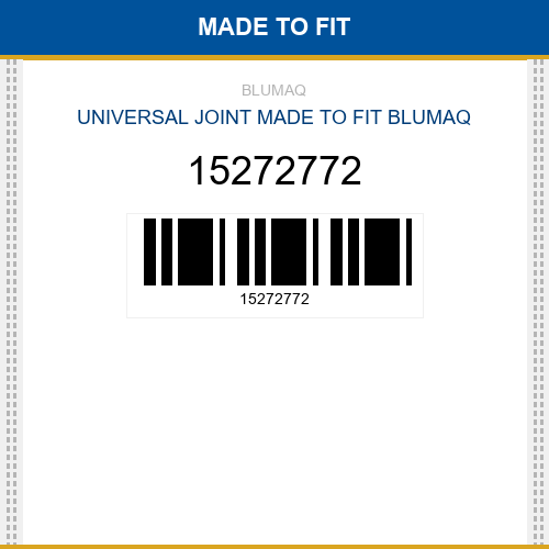 15272772 Universal joint Made to fit for VOLVO
