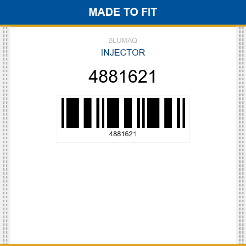 4881621 Injector Made to fit for VOLVO