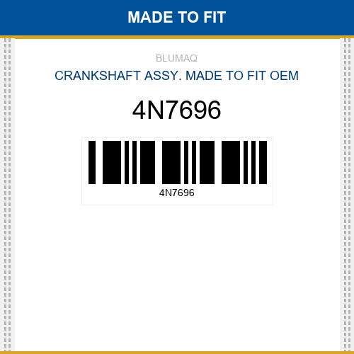 4N7696 Crankshaft assy. Made to fit