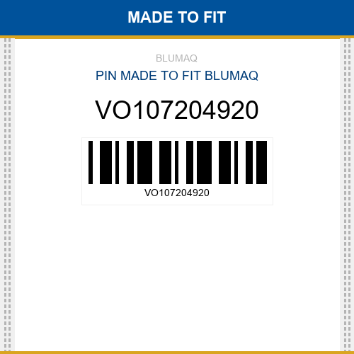 VO107204920 Pin Made to fit for VOLVO