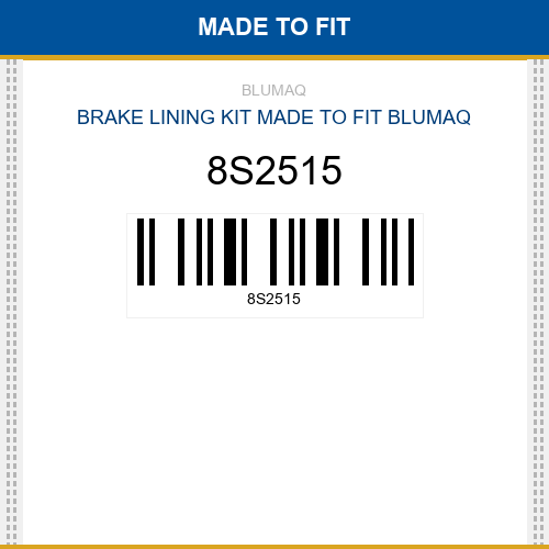 8S2515 Brake lining kit Made to fit for CATERPILLAR