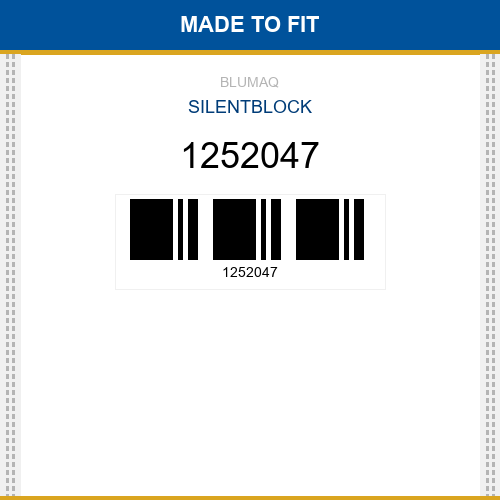 1252047 Silentblock Made to fit