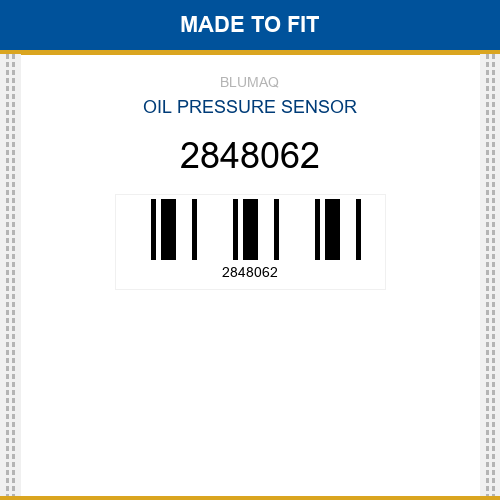 2848062 Oil pressure sensor Made to fit for KOMATSU