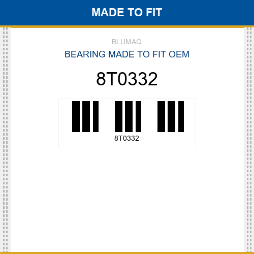 8T0332 Bearing Made to fit for CATERPILLAR