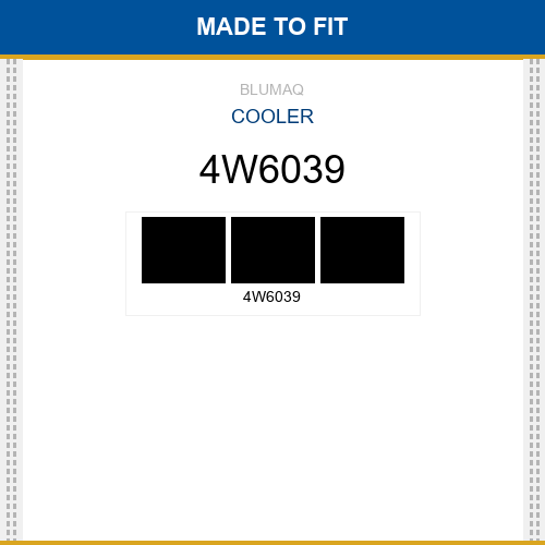 4W6039 Cooler Made to fit for CATERPILLAR