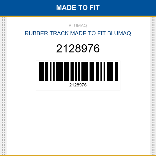 2128976 Rubber track Made to fit