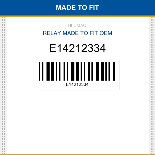 E14212334 Relay Made to fit for VOLVO