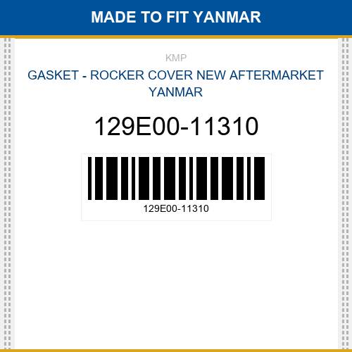129E00-11310 Gasket - rocker cover Made to fit for YANMAR