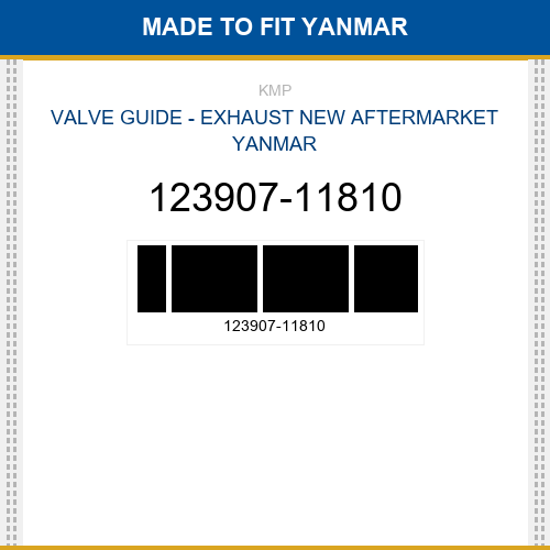 123907-11810 Valve guide - exhaust Made to fit for YANMAR
