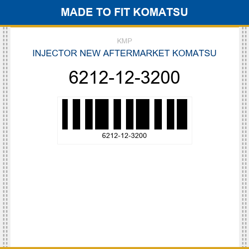 6212-12-3200 Injector Made to fit for KOMATSU