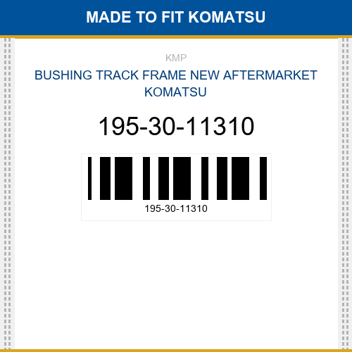 195-30-11310 Bushing track frame Made to fit for KOMATSU