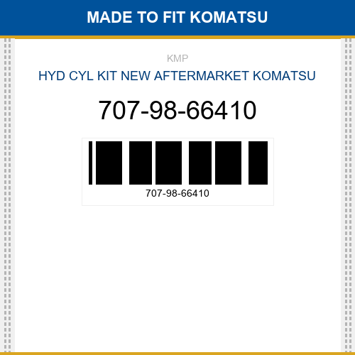 707-98-66410 Hyd cyl kit Made to fit for KOMATSU