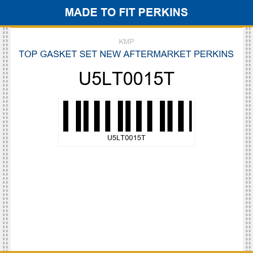 U5LT0015T Top gasket set Made to fit for PERKINS