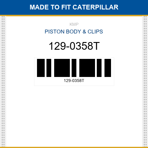 129-0358T Piston body & clips Made to fit