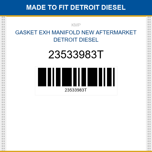 23533983T Gasket exh manifold Made to fit for DETROIT DIESEL