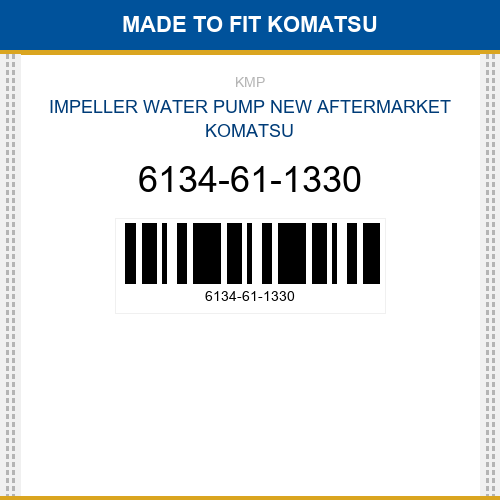 6134-61-1330 Impeller water pump Made to fit for KOMATSU