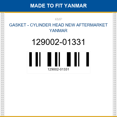 129002-01331 Gasket - cylinder head Made to fit for YANMAR
