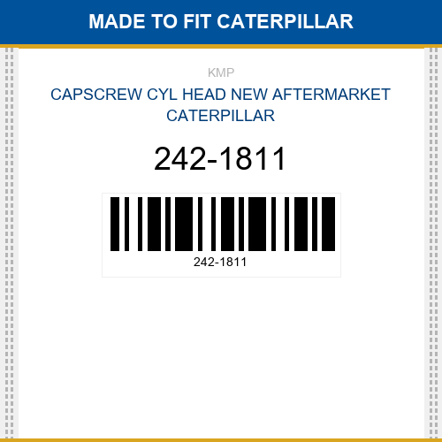 242-1811 Capscrew cyl head Made to fit