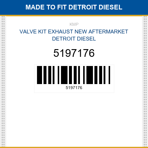 5197176 Valve kit exhaust Made to fit for DETROIT DIESEL
