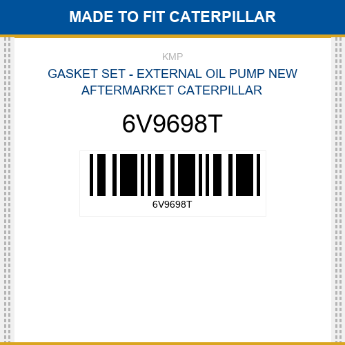 6V9698T Gasket set - external oil pump Made to fit for CATERPILLAR