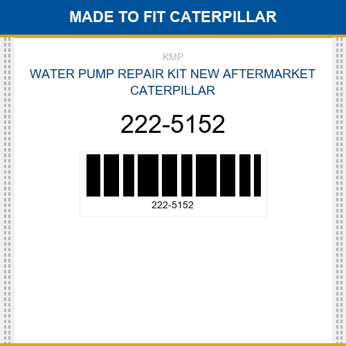 222-5152 Water pump repair kit Made to fit for CATERPILLAR