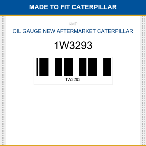 1W3293 Oil gauge Made to fit for CATERPILLAR