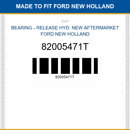82005471T Bearing - release hyd. Made to fit for FORD NEW HOLLAND