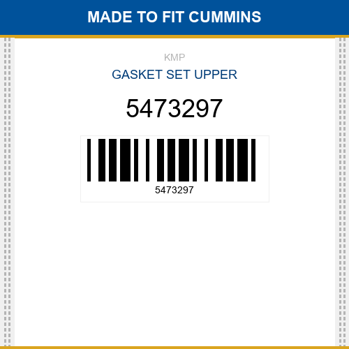5473297 Gasket set upper Made to fit for CUMMINS